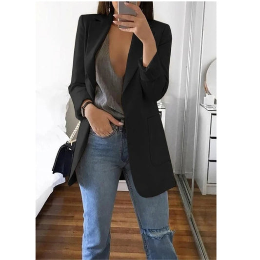 Slim Cardigan Suit Jacket