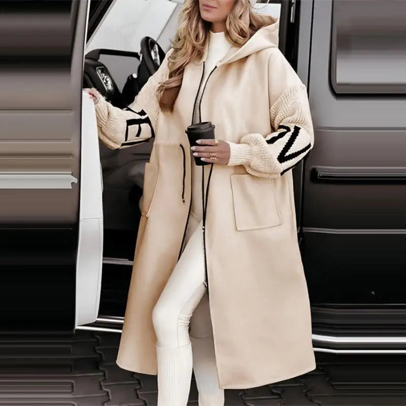 Hooded Long Sleeve Coat