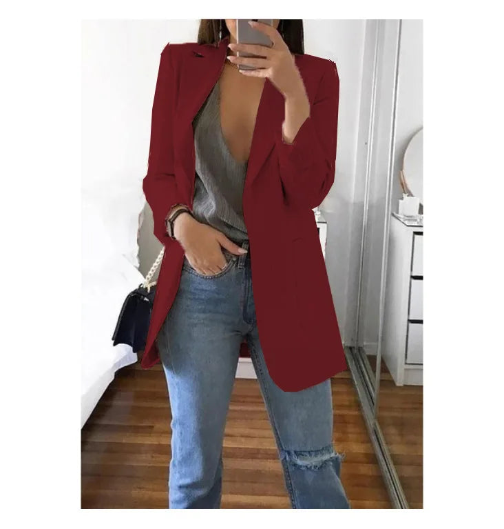 Slim Cardigan Suit Jacket