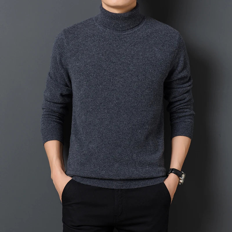 Men Cashmere Turtleneck Sweater