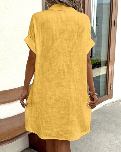 Loose Short-Sleeves Dress