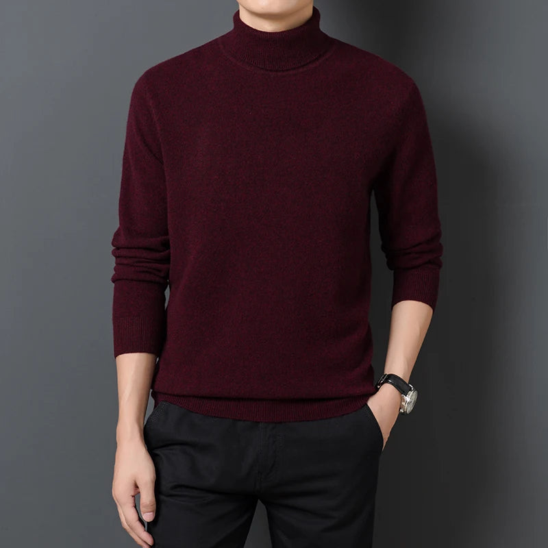 Men Cashmere Turtleneck Sweater