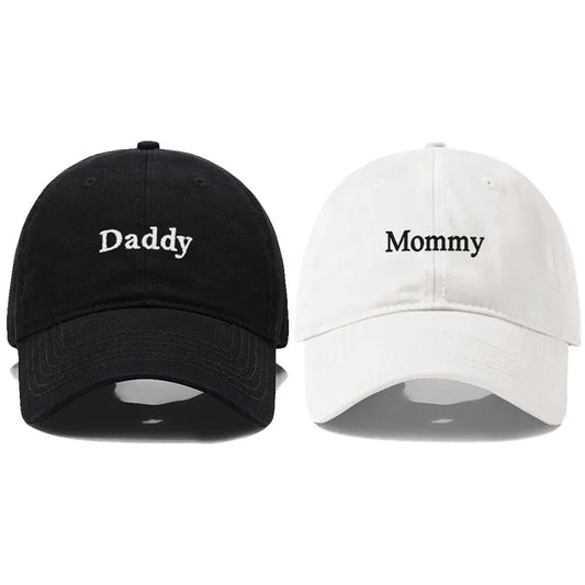 Mommy-Daddy Embroidered Caps