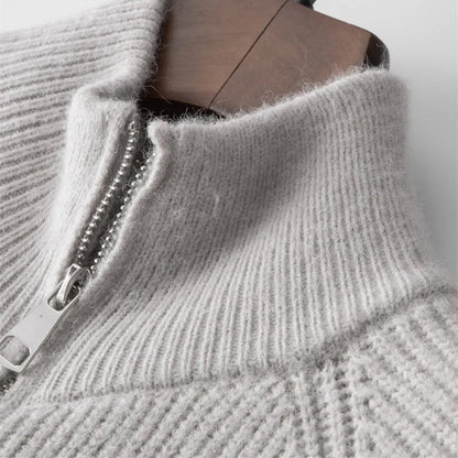 Cashmere Zip-Up Cardigan