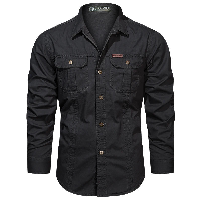 Multi-Pocket Cargo Shirt