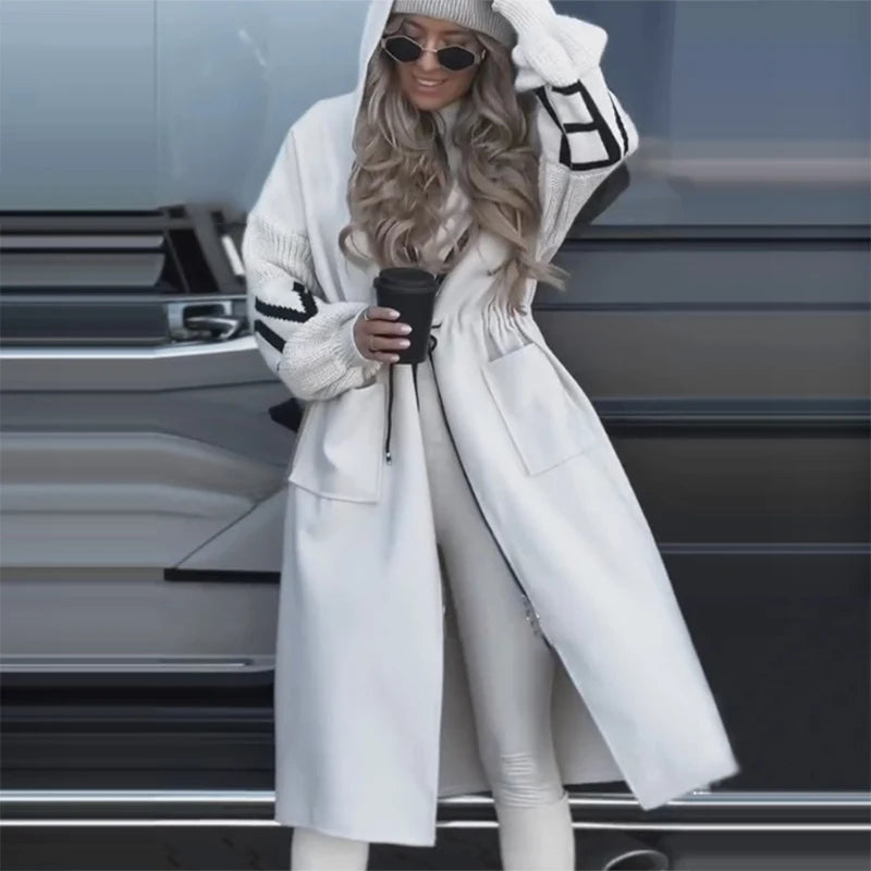 Hooded Long Sleeve Coat