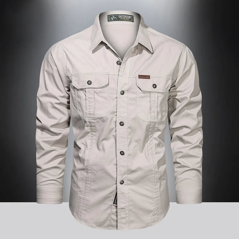 Multi-Pocket Cargo Shirt