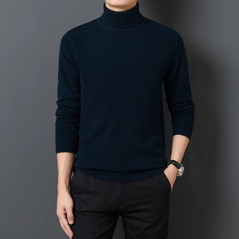 Men Cashmere Turtleneck Sweater