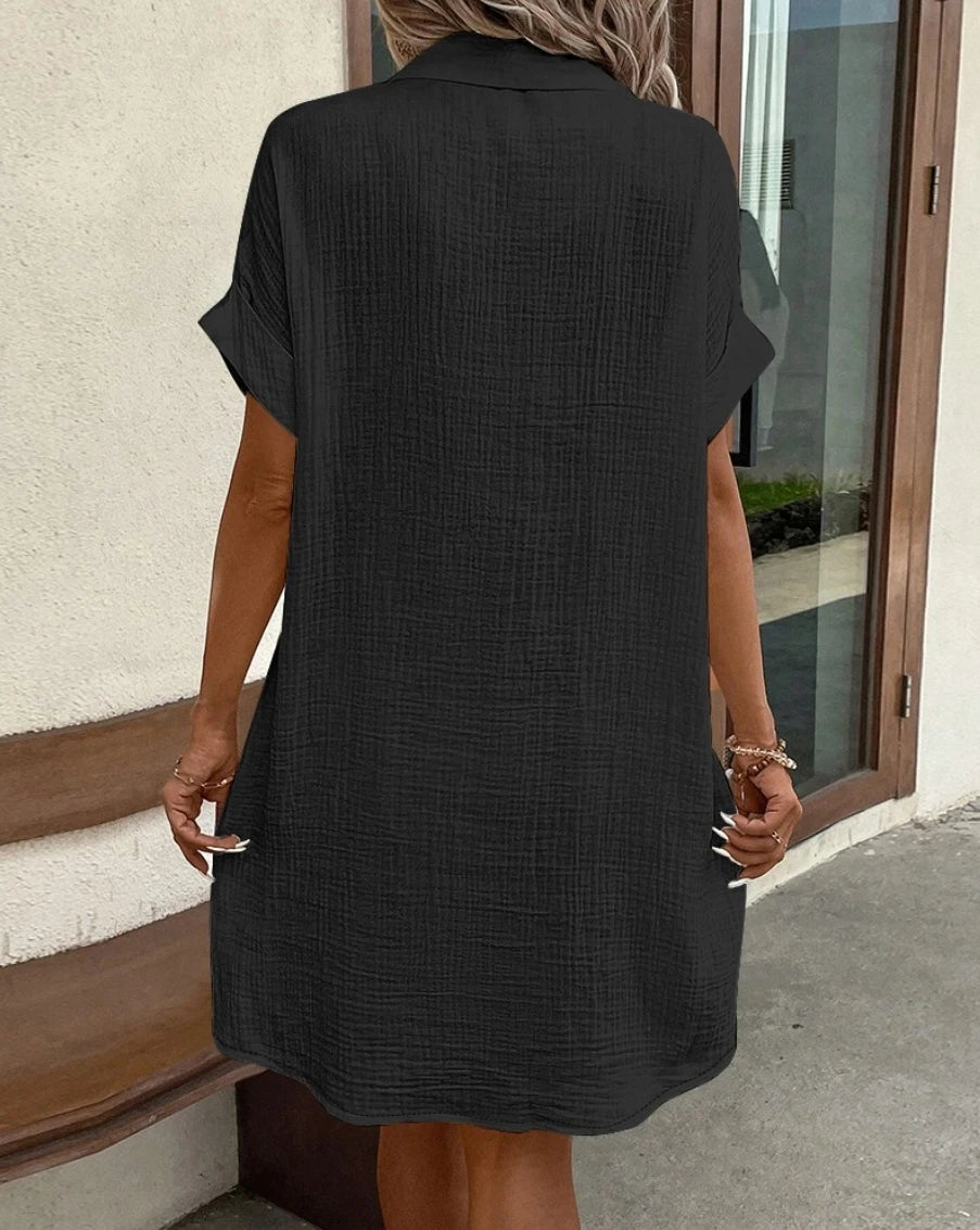 Loose Short-Sleeves Dress