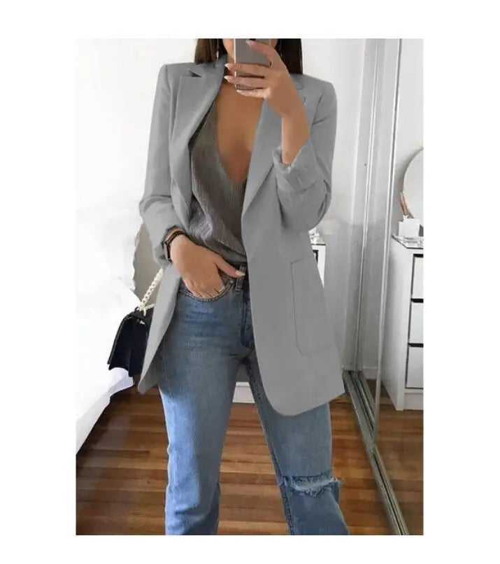 Slim Cardigan Suit Jacket