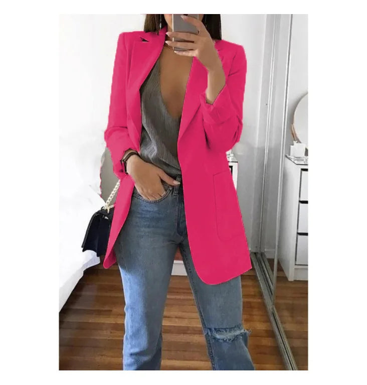 Slim Cardigan Suit Jacket