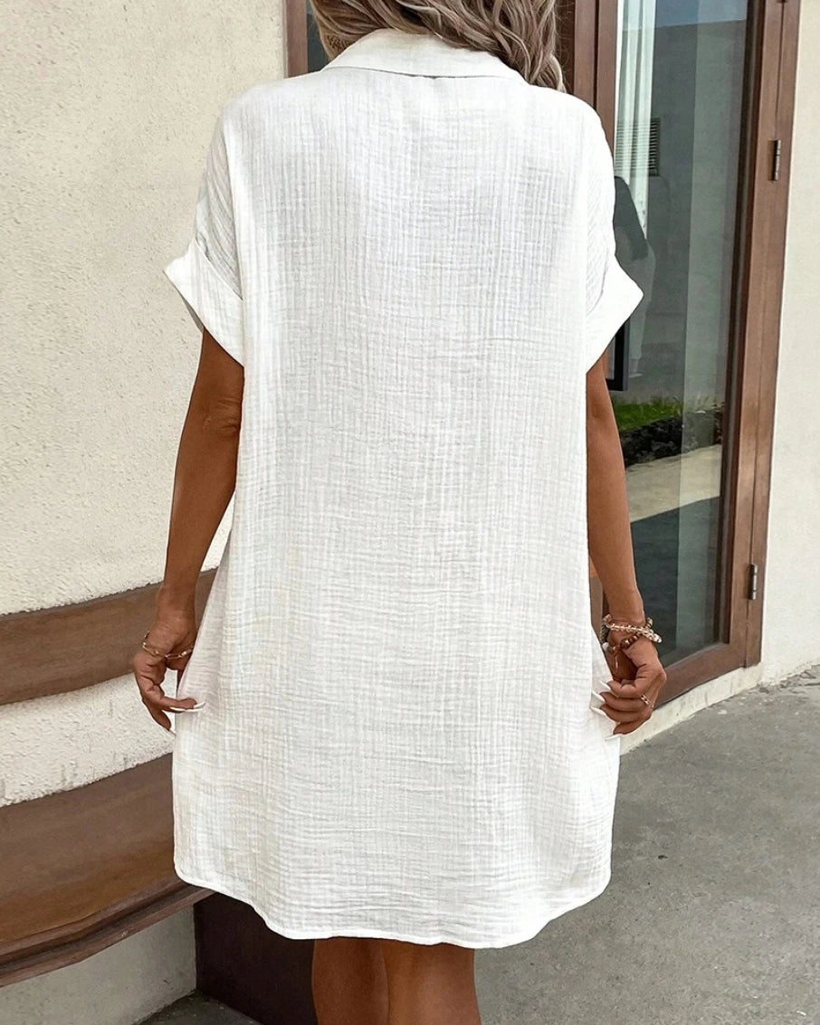 Loose Short-Sleeves Dress