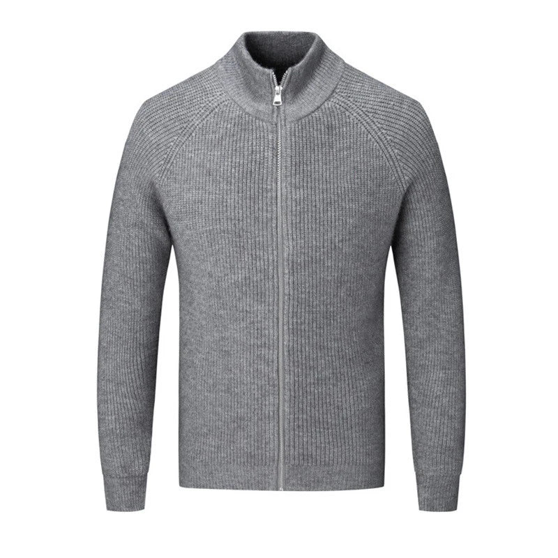 Cashmere Zip-Up Cardigan