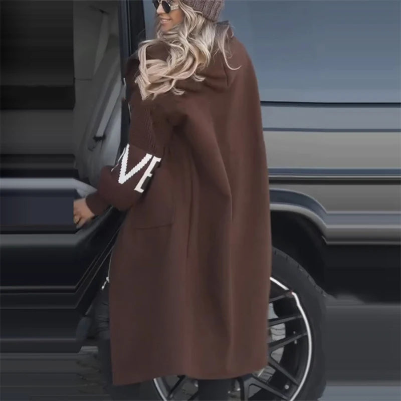 Hooded Long Sleeve Coat