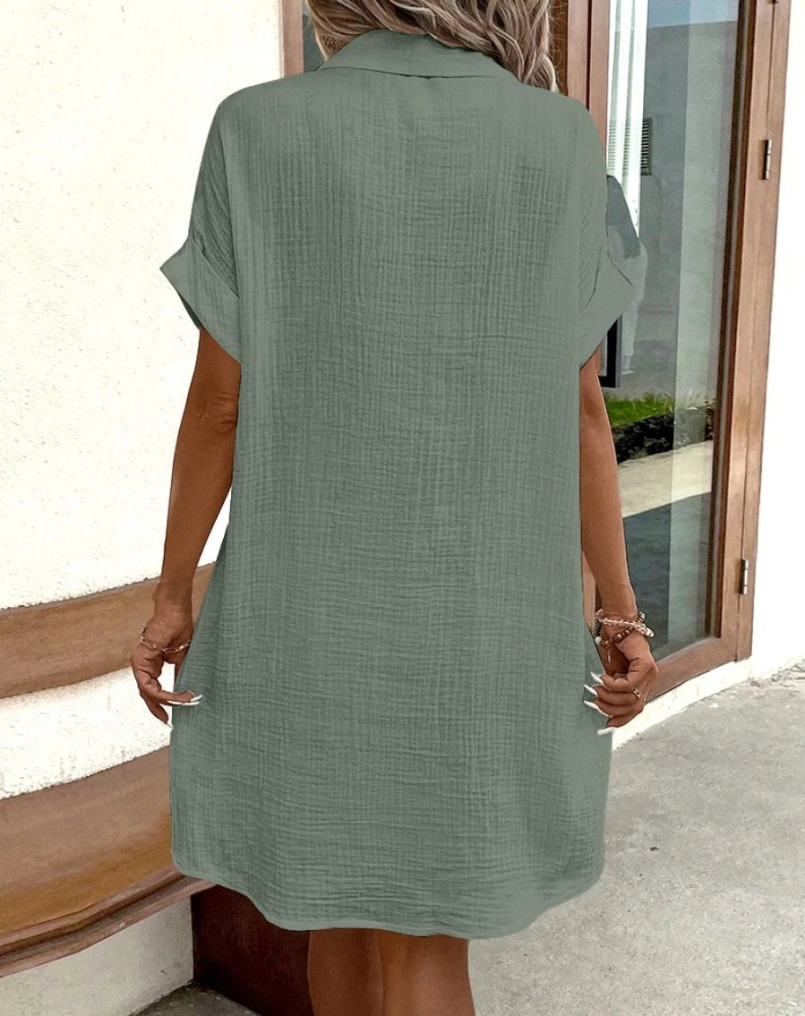 Loose Short-Sleeves Dress